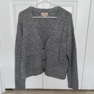 Grey Button Sweater